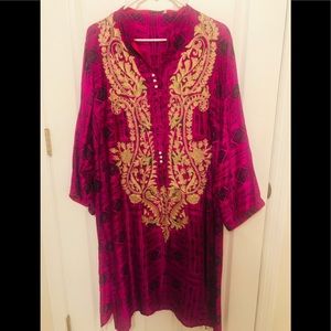 Pure Silk Agha Noor Shirt / Tunic / Kurta XL